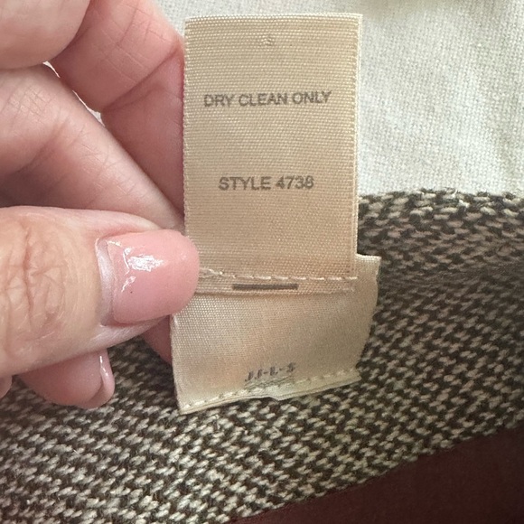 J Jill Wool Blend Fringe Edged Skirt Size 6 Petite Tweed Academia New Preppy - Picture 4 of 9